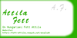 attila fett business card